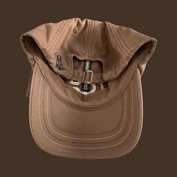 Cremieux Tan Blue Puffy Logo Adjustable Back Hat Baseball Cap - Picture 6 of 8